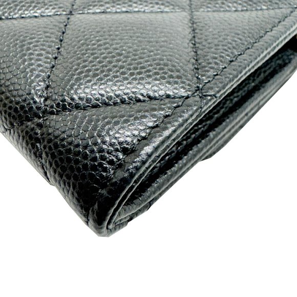 CHANEL Matelasse Mini Chain Wallet Black Caviar Skin 2022 - Picture 5 of 12